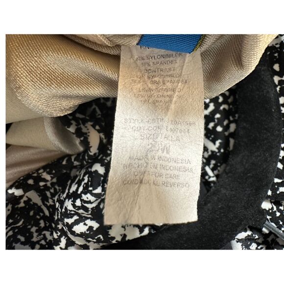 Maxine Black White Pattern Belted Tankini Bikini Top Size 20w - NO BOTTOMS - Picture 5 of 5